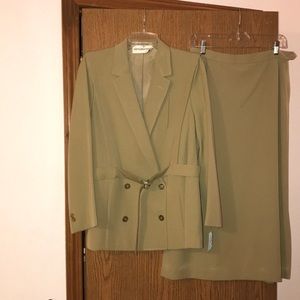 Olive colored Italian made wool suit